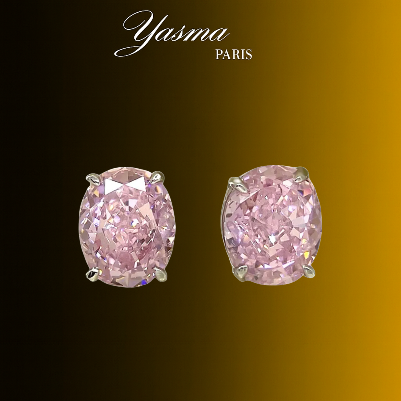 Boucles d’oreilles Éclat Rose Argent massif 925 certifié & Zircon