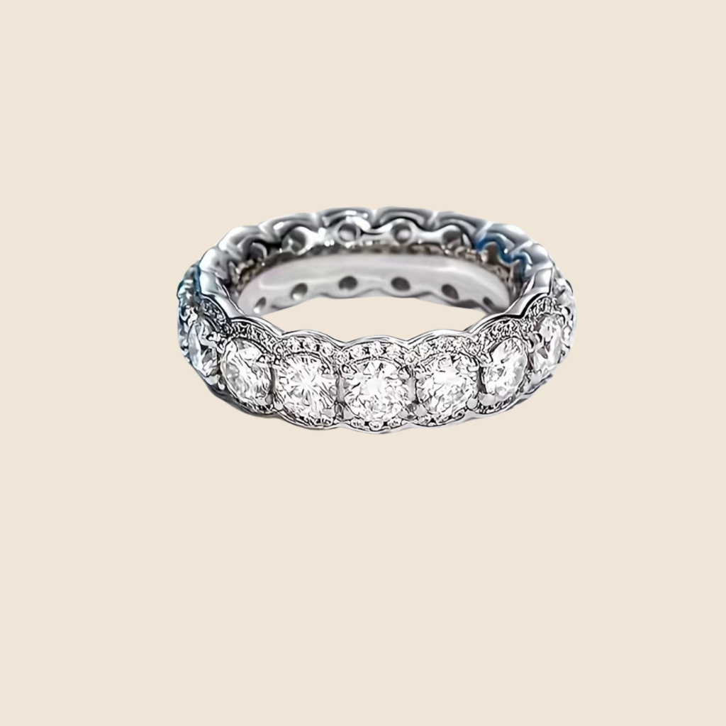 Alliance Sissi - Argent 925 & 10 carats de Moissanite certifié
