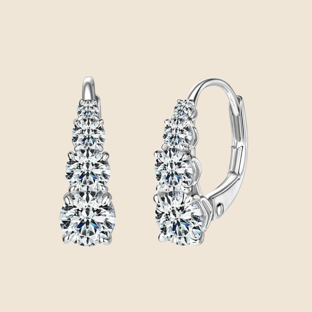 Boucles d’oreilles Élégance Moissanite