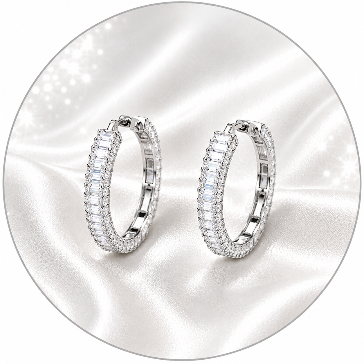 Boucles d'oreilles Moissanite