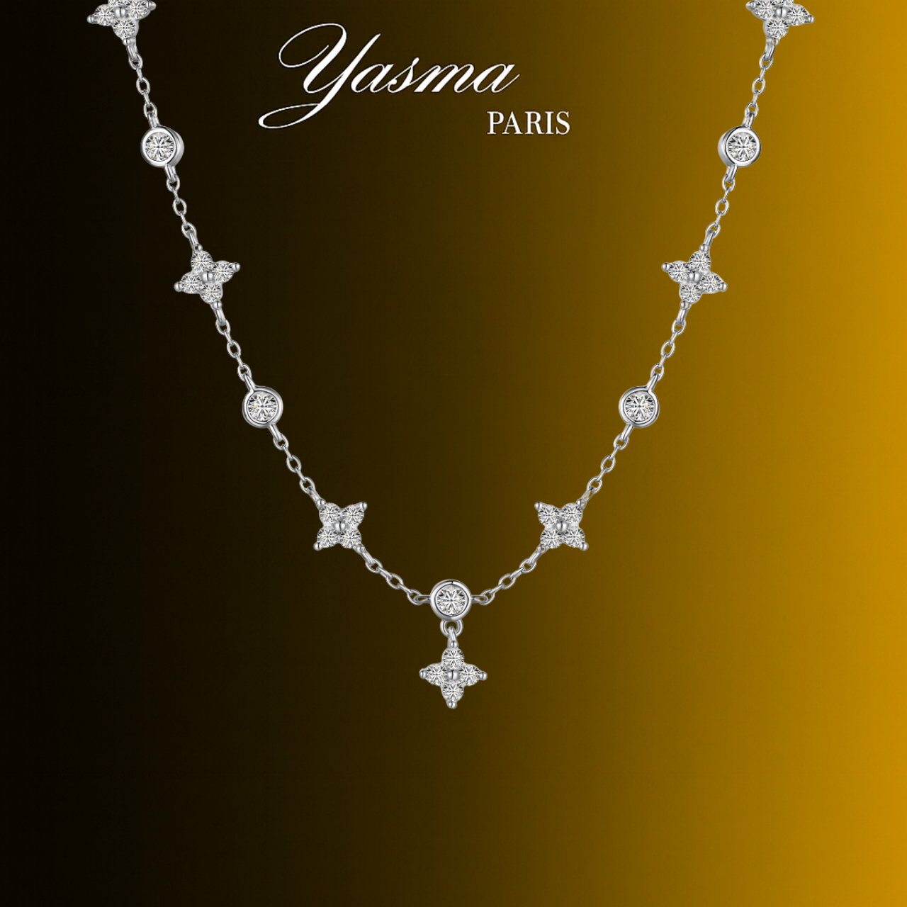 Collier Flora - Argent 925 certifié et Zircon