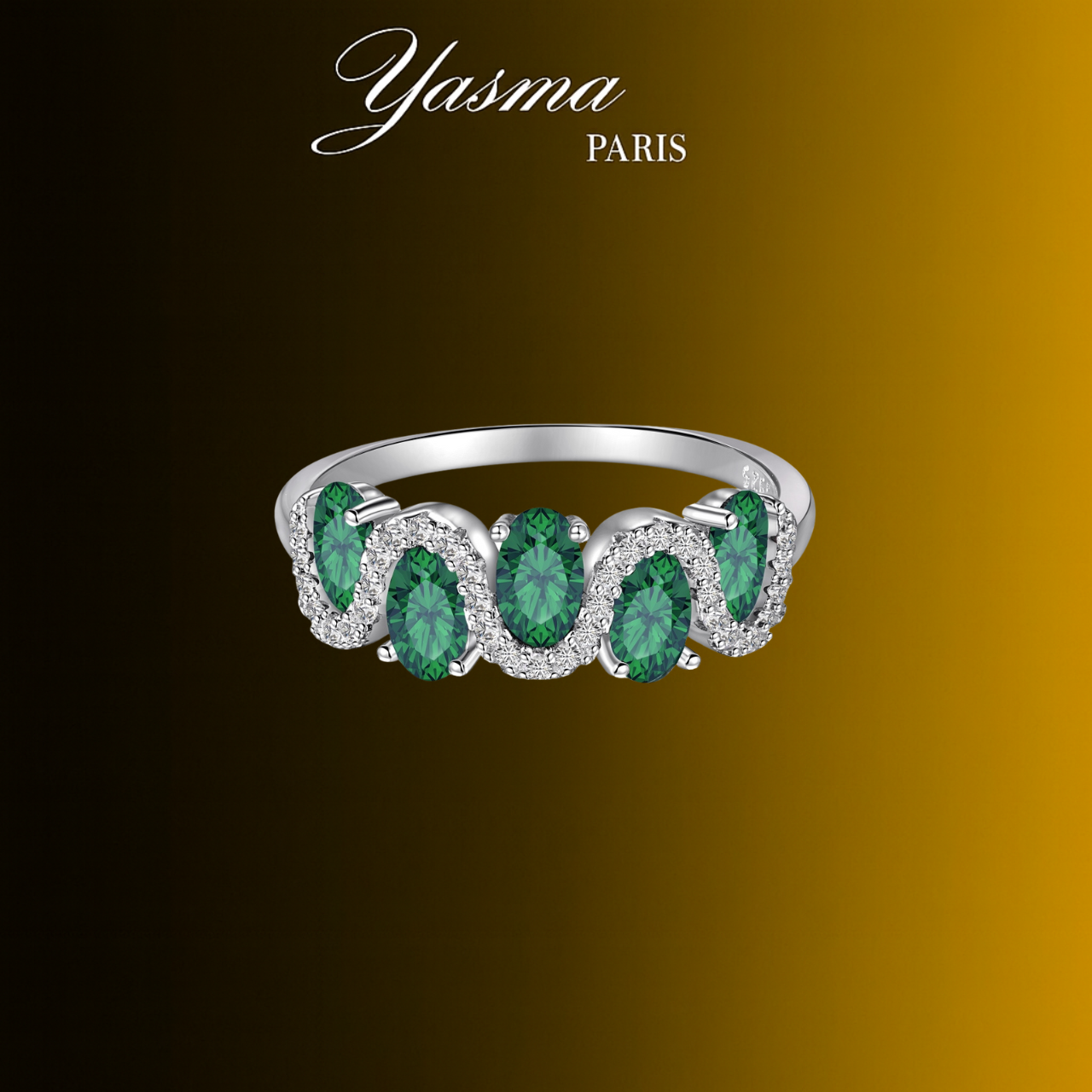 Bague Sirena vert  - Argent 925 et Zircon