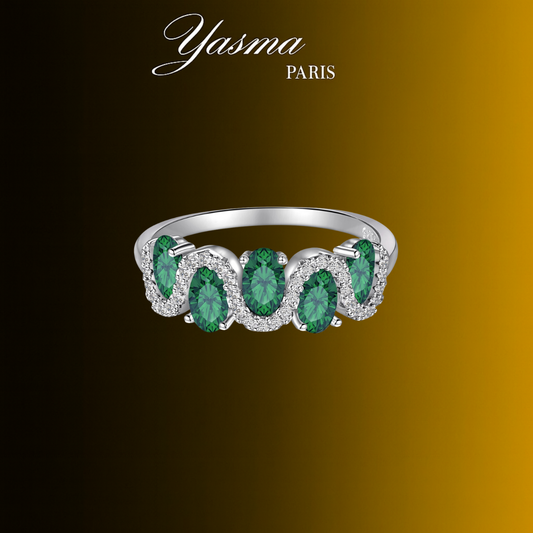 Bague Sirena vert  - Argent 925 et Zircon