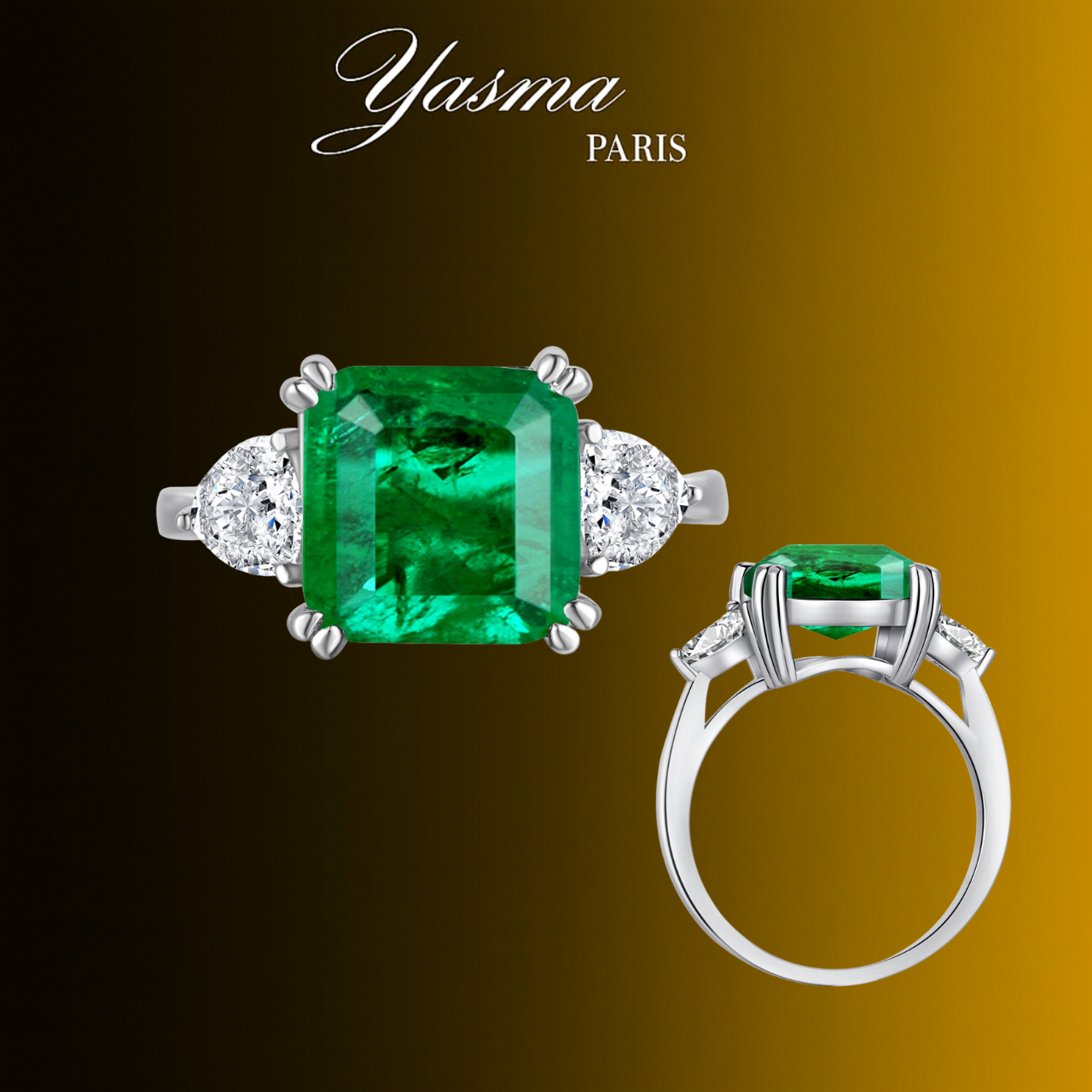 Bague Esmeralda - Argent 925 & Zircon