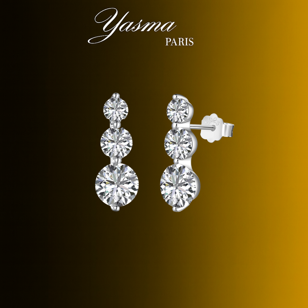 Boucles d'oreilles Clara Argent 925 et Zircon