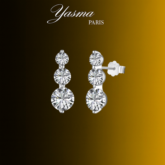 Boucles d'oreilles Clara Argent 925 et Zircon