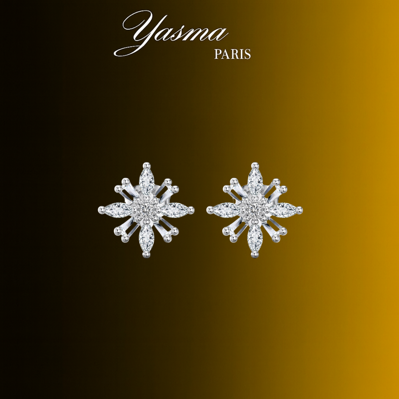 Boucles d'oreilles Stella Argent 925 et Zircon