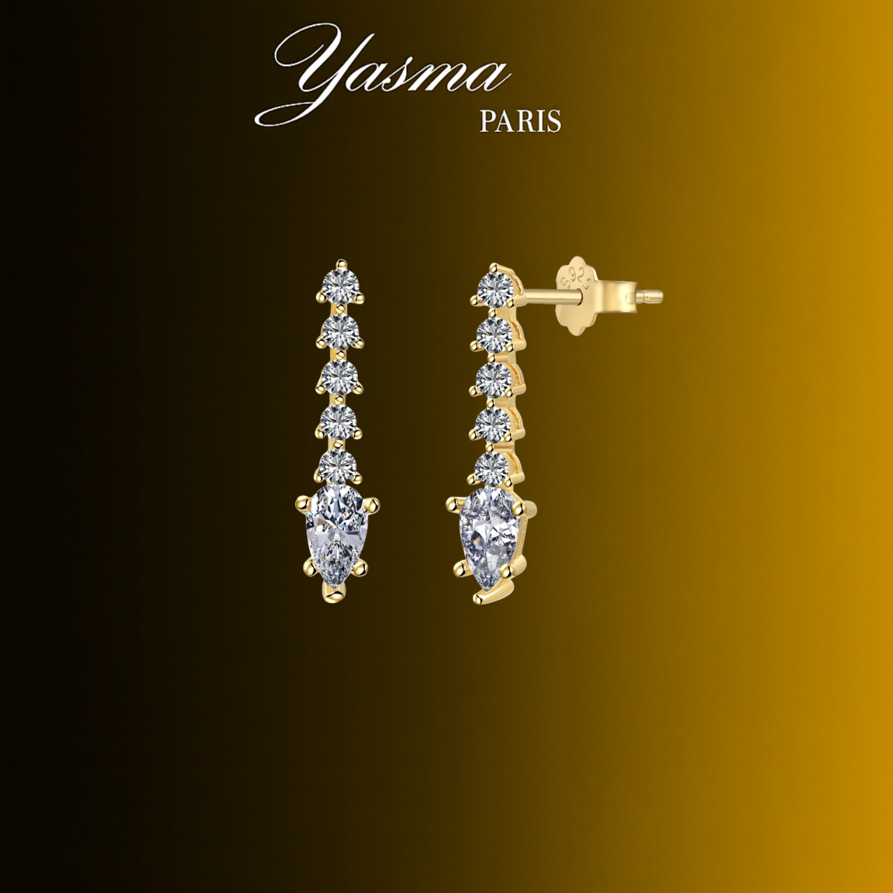 Boucles d'oreilles Vénus Argent 925 et Zircon