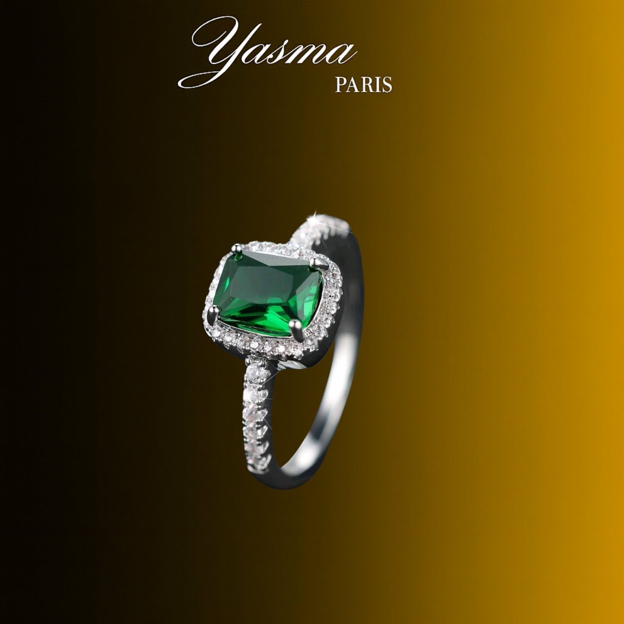 Bague Sublime émeraude - Argent 925 et Zircon vert