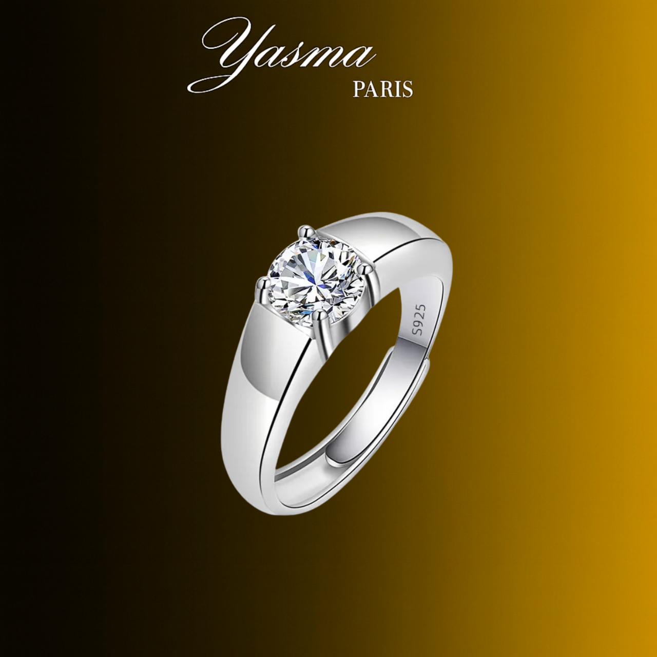 Bague R. Homme - Argent massif 925 ( Bague réglable )