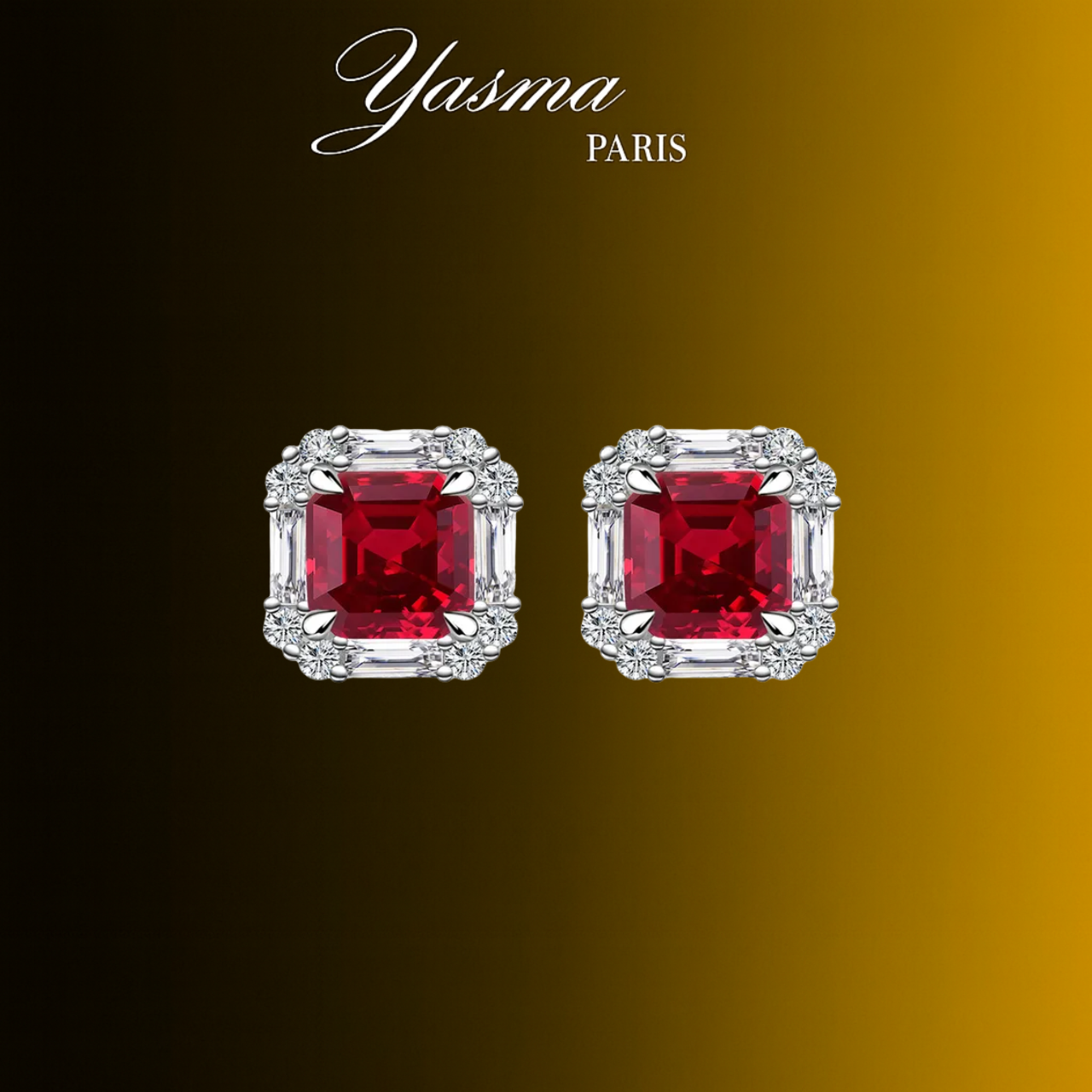 Boucles d’oreilles Éclat Rubis