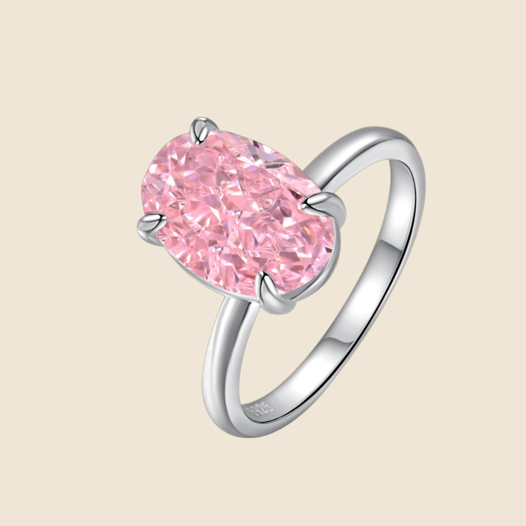 Bague Aura pierre rose Argent 925 & Zircon